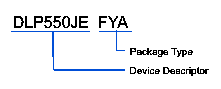 DLP550JE Device Number Description