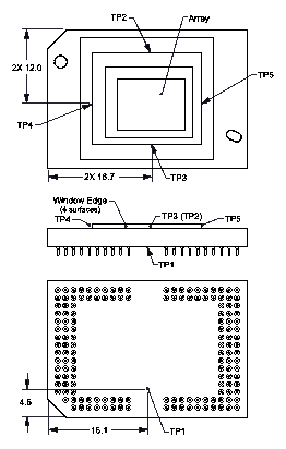 DLP550JE Thermal Test Point Location