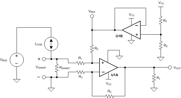 OPA392 OPA2392 双向电流感应原理图