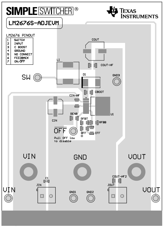 LM2676 LM2676 布局示例