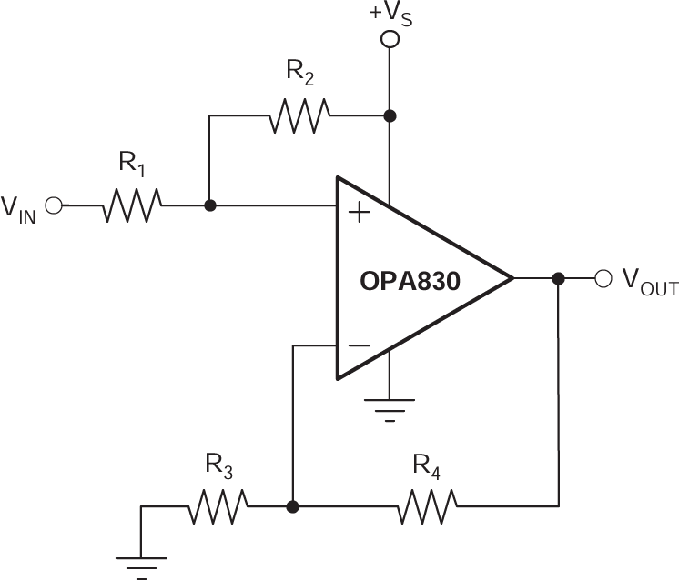 OPA830 直流电平转换