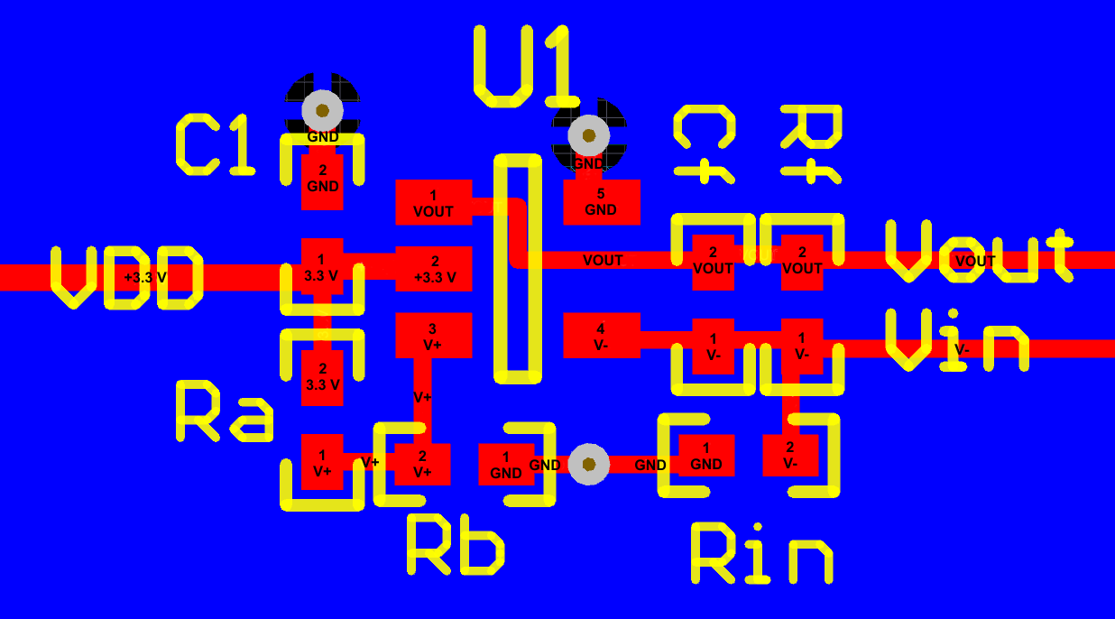 LMC7101 LMC7101 示例布局