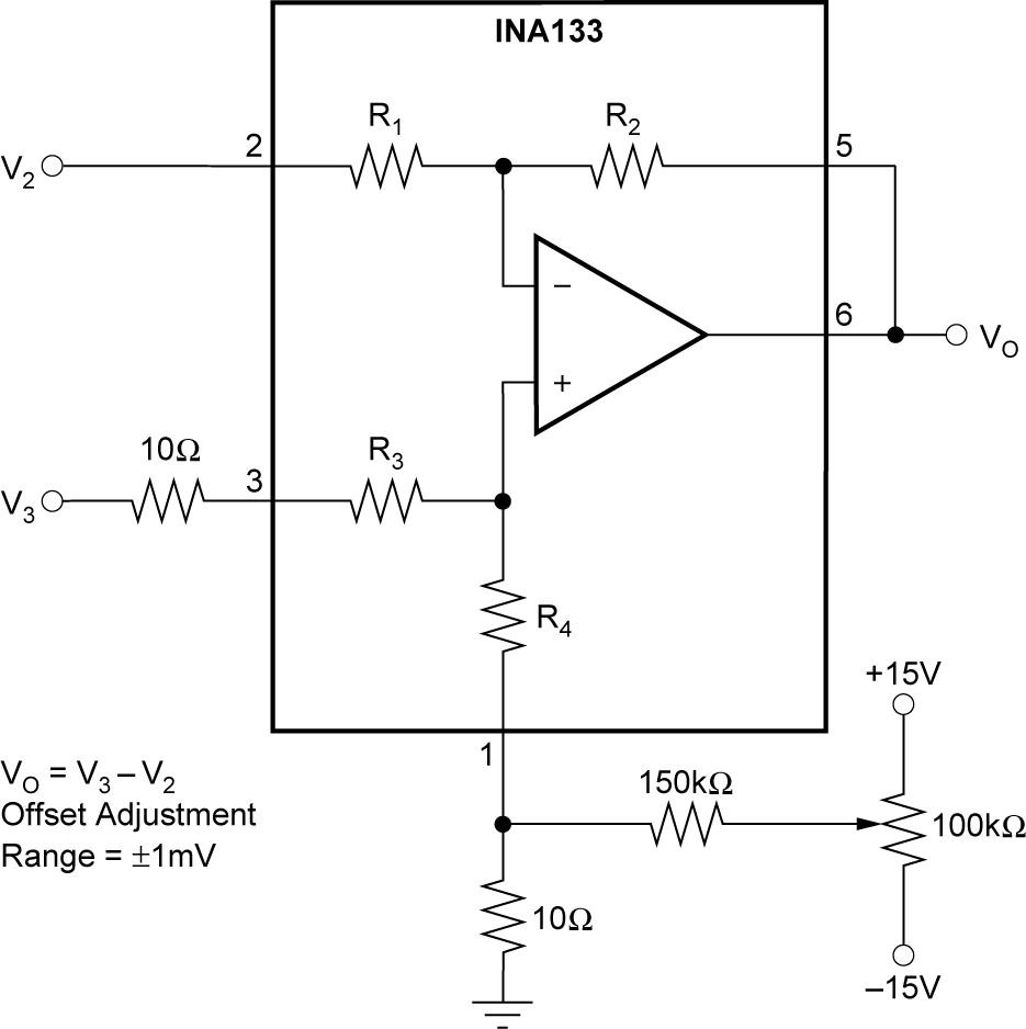 INA133 INA2133 偏移量调整