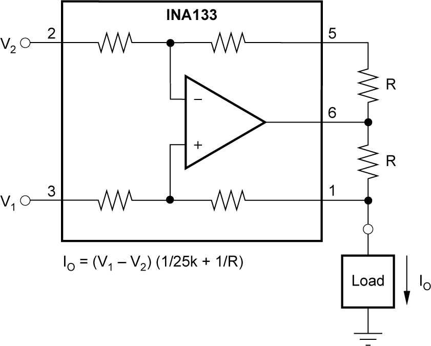 INA133 INA2133 带差分输入的精密电压至电流转换器
