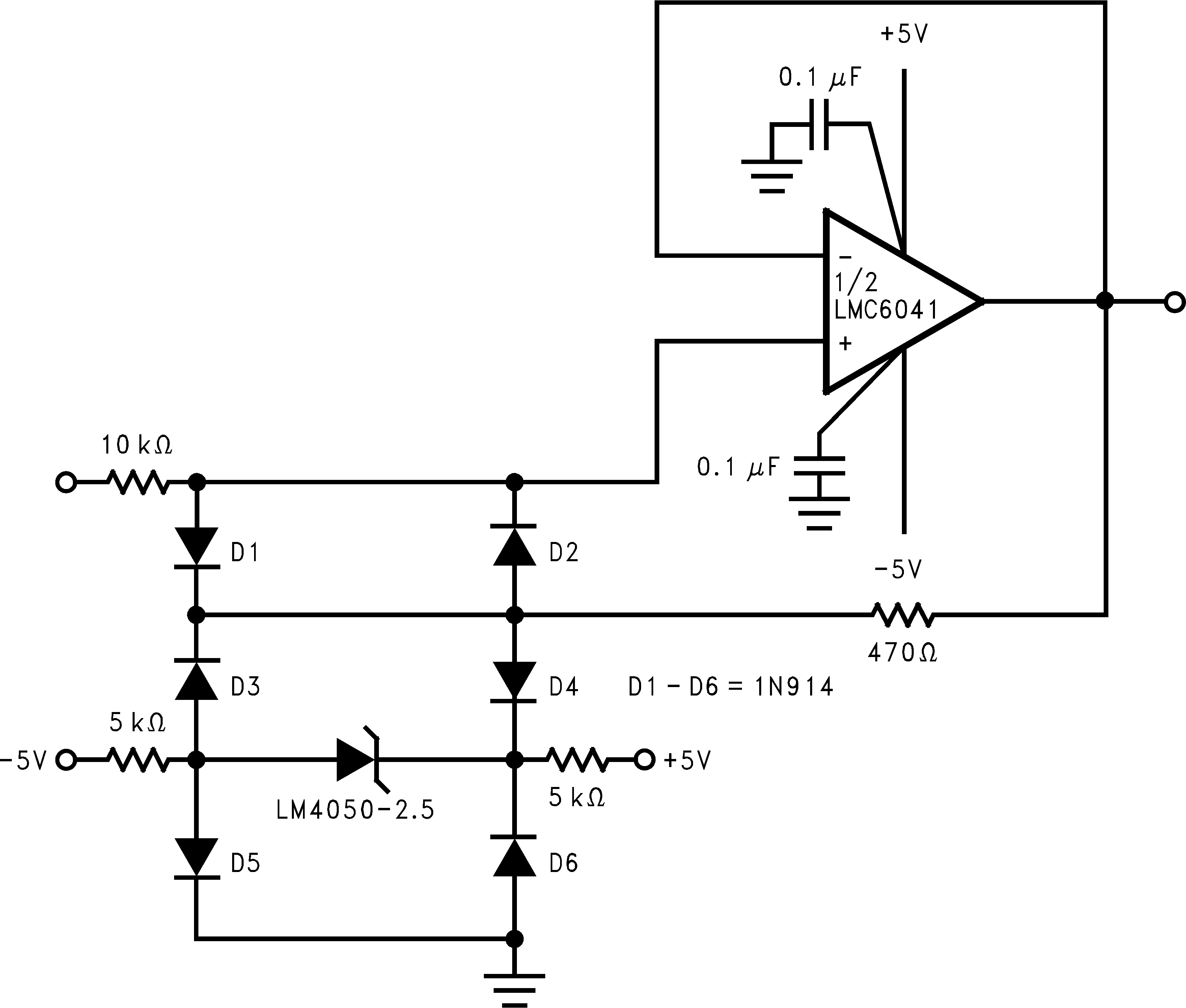 LM4050-N LM4050-N-Q1 保护运算放大器输入