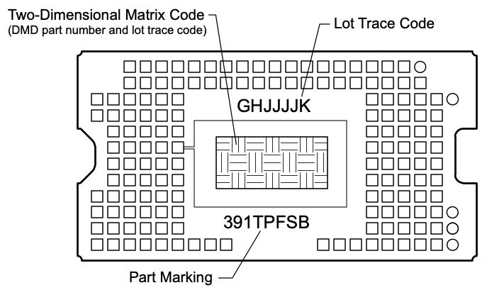 DLP391TP DMD 标识位置