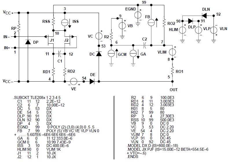 TLE2061 TLE2061A TLE2062 TLE2062A TLE2064 TLE2064A TLE2061M TLE2061AM TLE2061BM TLE2062M TLE2062AM TLE2062BM TLE2064M TLE2064AM TLE2064BM Boyle 宏模型和子电路 TLE2061 TLE2061A TLE2062 TLE2062A TLE2064 TLE2064A TLE2061M TLE2061AM TLE2061BM TLE2062M TLE2062AM TLE2062BM TLE2064M TLE2064AM TLE2064BM Boyle 宏模型和子电路