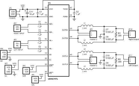 LM4674 LM4674TL 演示板原理图