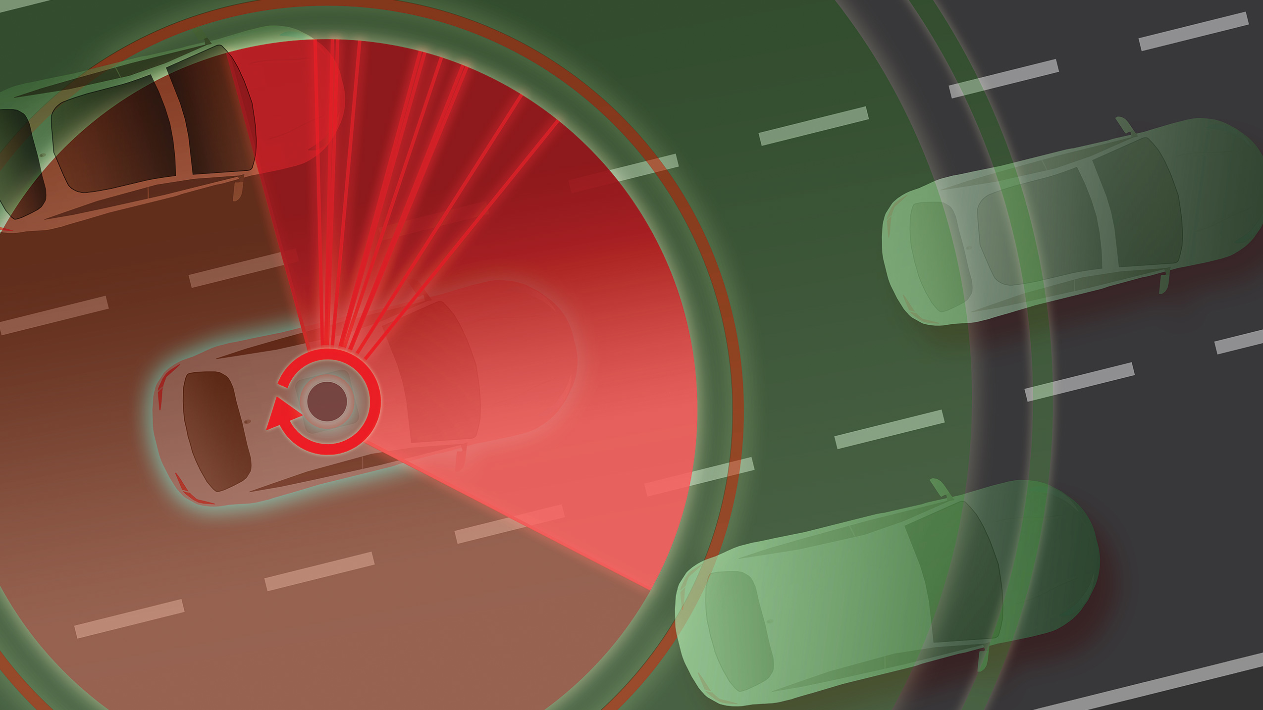  位于底盘顶部中央位置的机械扫描激光雷达模块