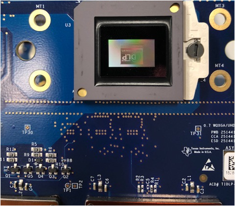 DLPC4430EVM DMD 上显示的启动图像
