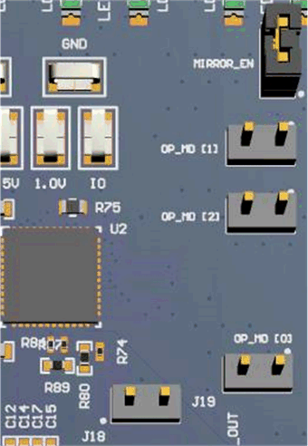 DP83869EVM EVM 配置 (strap) 跳线