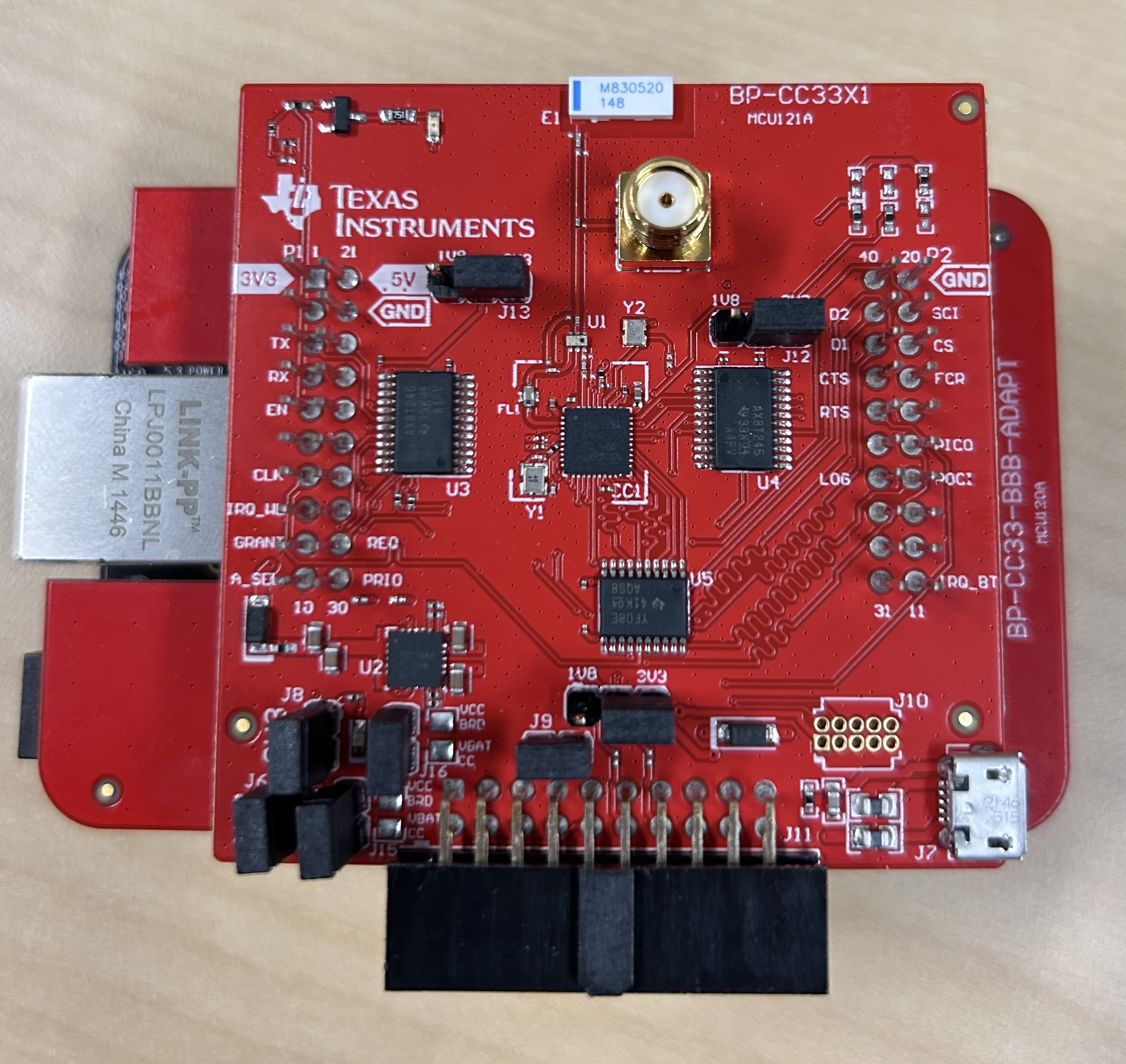 BP-CC3351 具有适配器板的 BP-CC3351 和 BBB