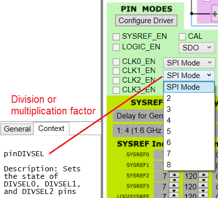 LMX1860SEPEVM pinDIVSEL