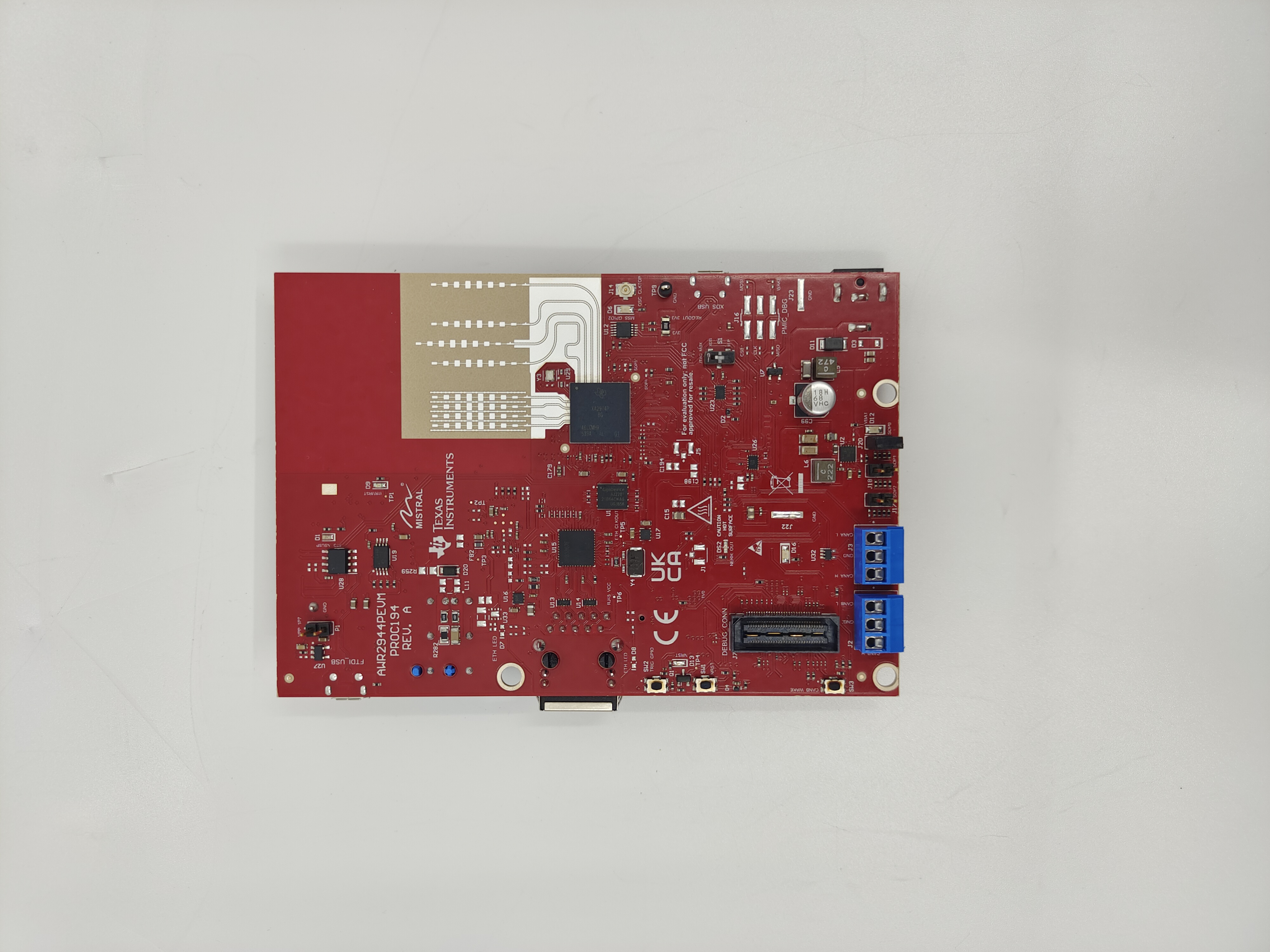 AWR2944EVM, AWR2944PEVM  AWR2944PEVM 前视图