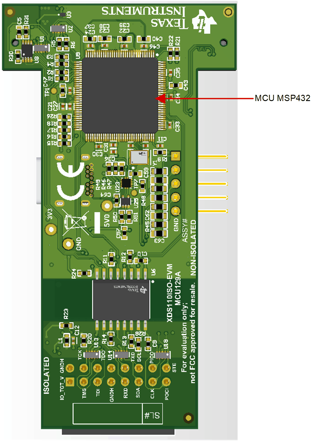 XDS110ISO-EVM PCBA（底面）