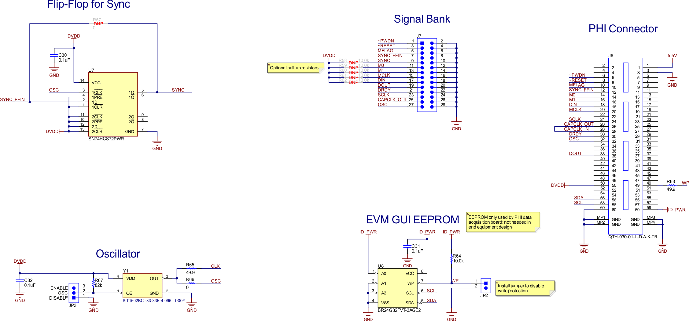 ADS1282V2EVM-PDK ADS1282EVM 数字接口和时钟原理图