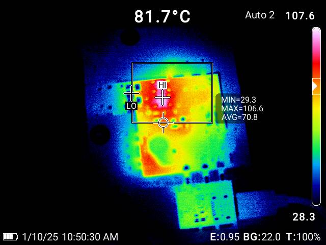 UCG28826EVM-093 VIN = 90VAC，底面
