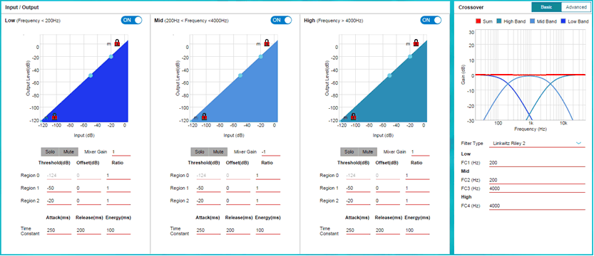  三频带 DRC 调优窗口