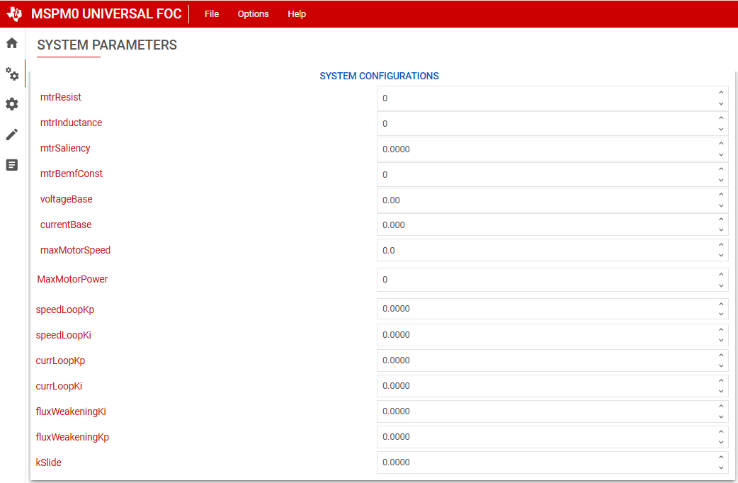  GUI 系统参数配置