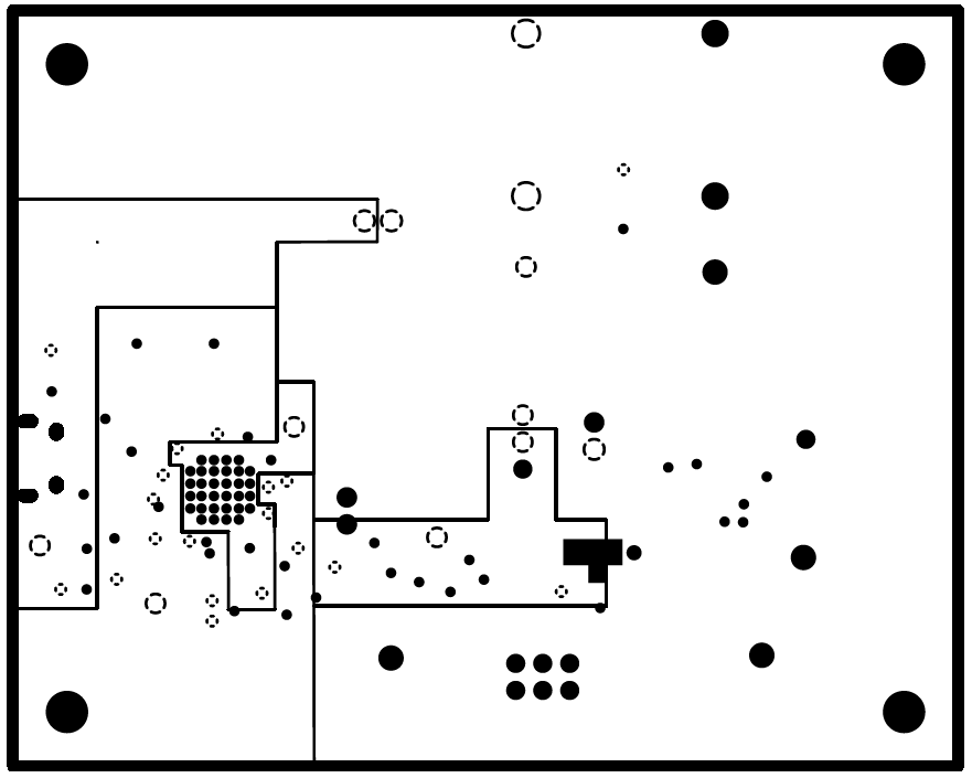 DAC121S101SEPEVM DAC121S101SEPEVM PCB 中层 2 布局（电源平面）