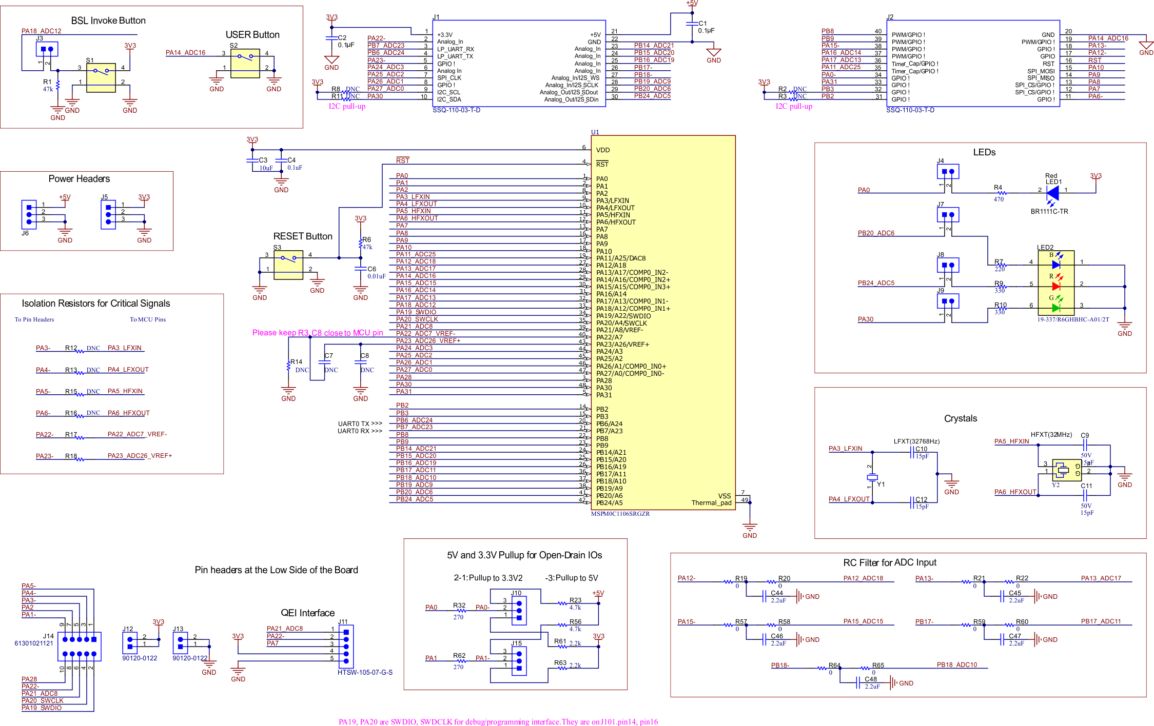 LP-MSPM0C1106  LP-MSPM0C1106 目标器件原理图