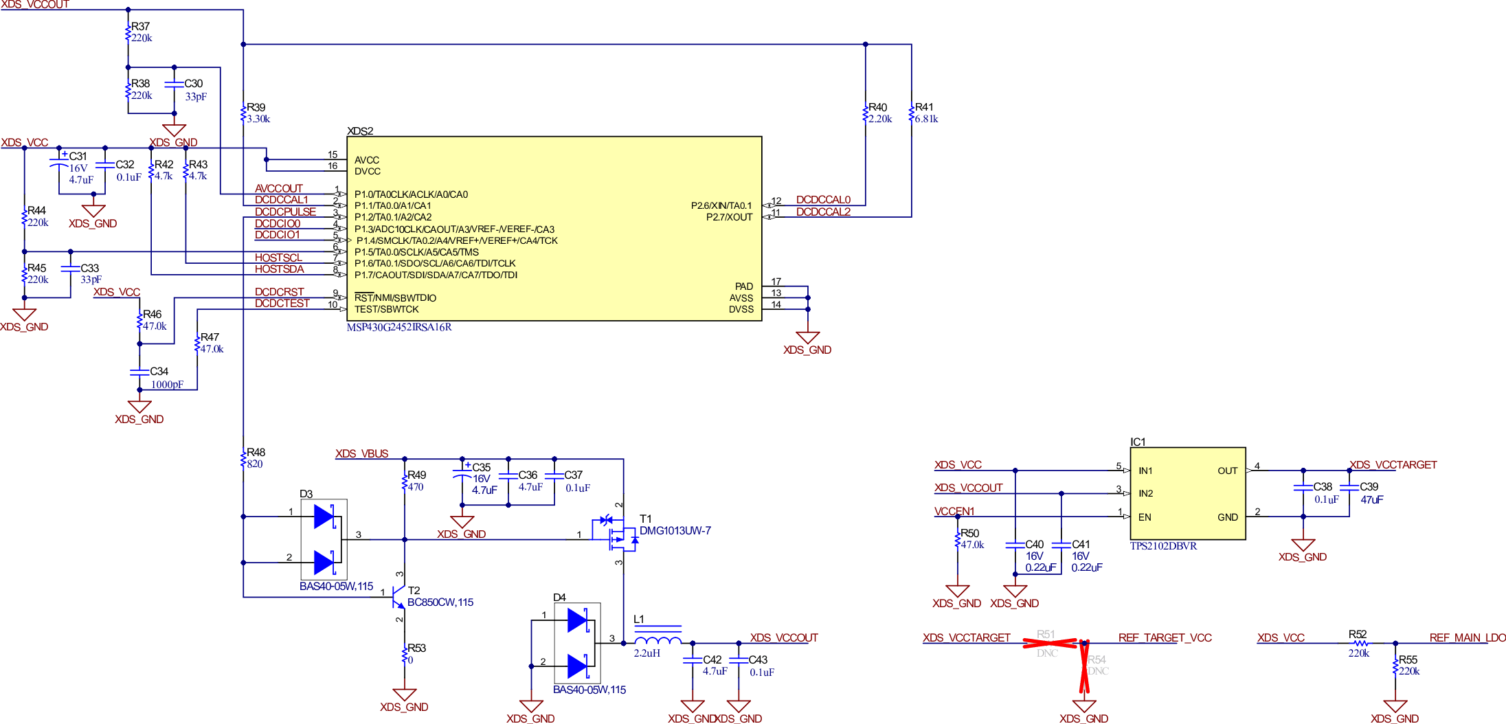 LP-MSPM0C1106EVM LP-MSPM0C1106 目标器件原理图
