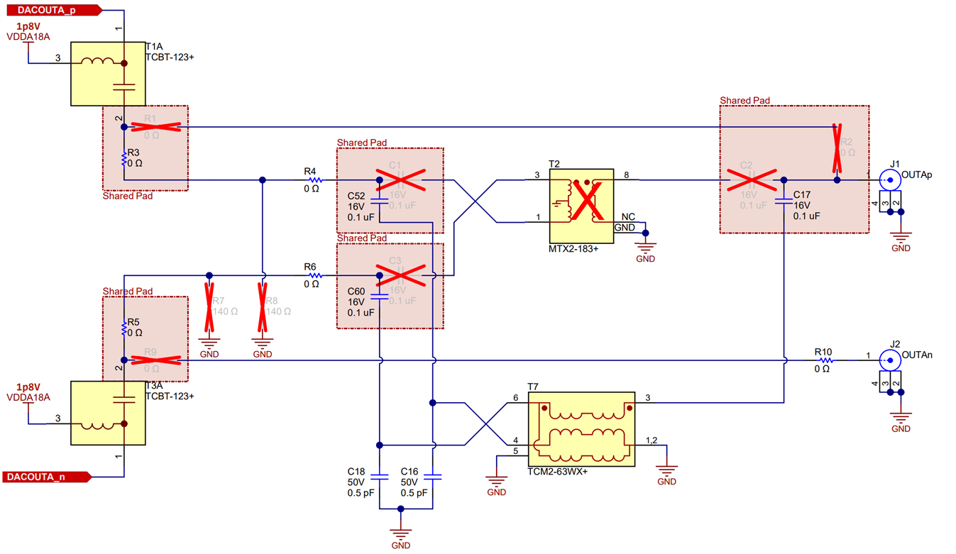 DAC39RF12EVM 模拟输出路径 - CHA DAC39RF12EVM 模拟输出路径 - CHA