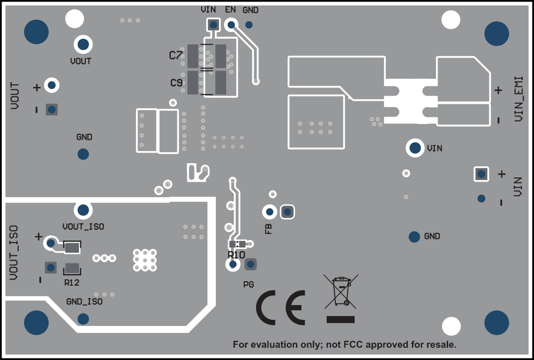 LMR71915EVM-FLBK 底层丝印（底视图）